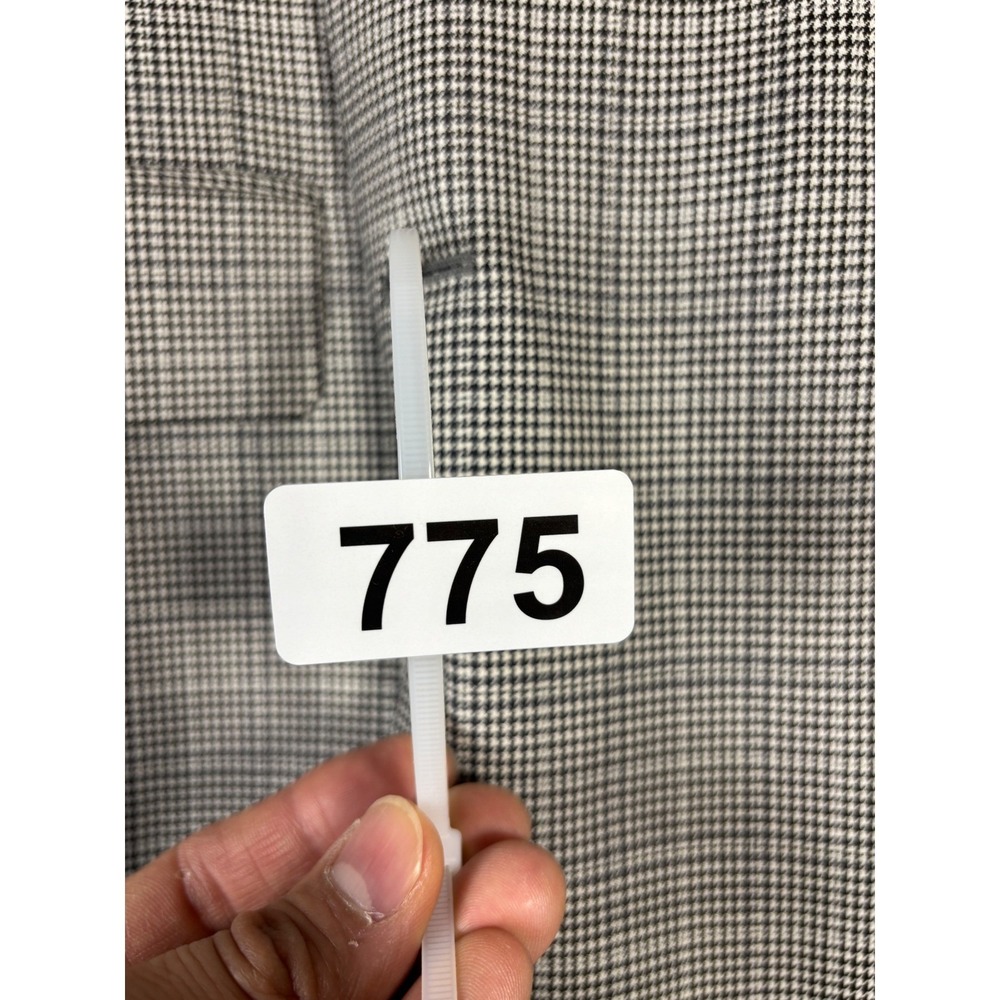 Hickey Freeman Blazer Mens 42L Worsted Wool Houndstooth Jacket Sport Coat - Picture 8 of 8
